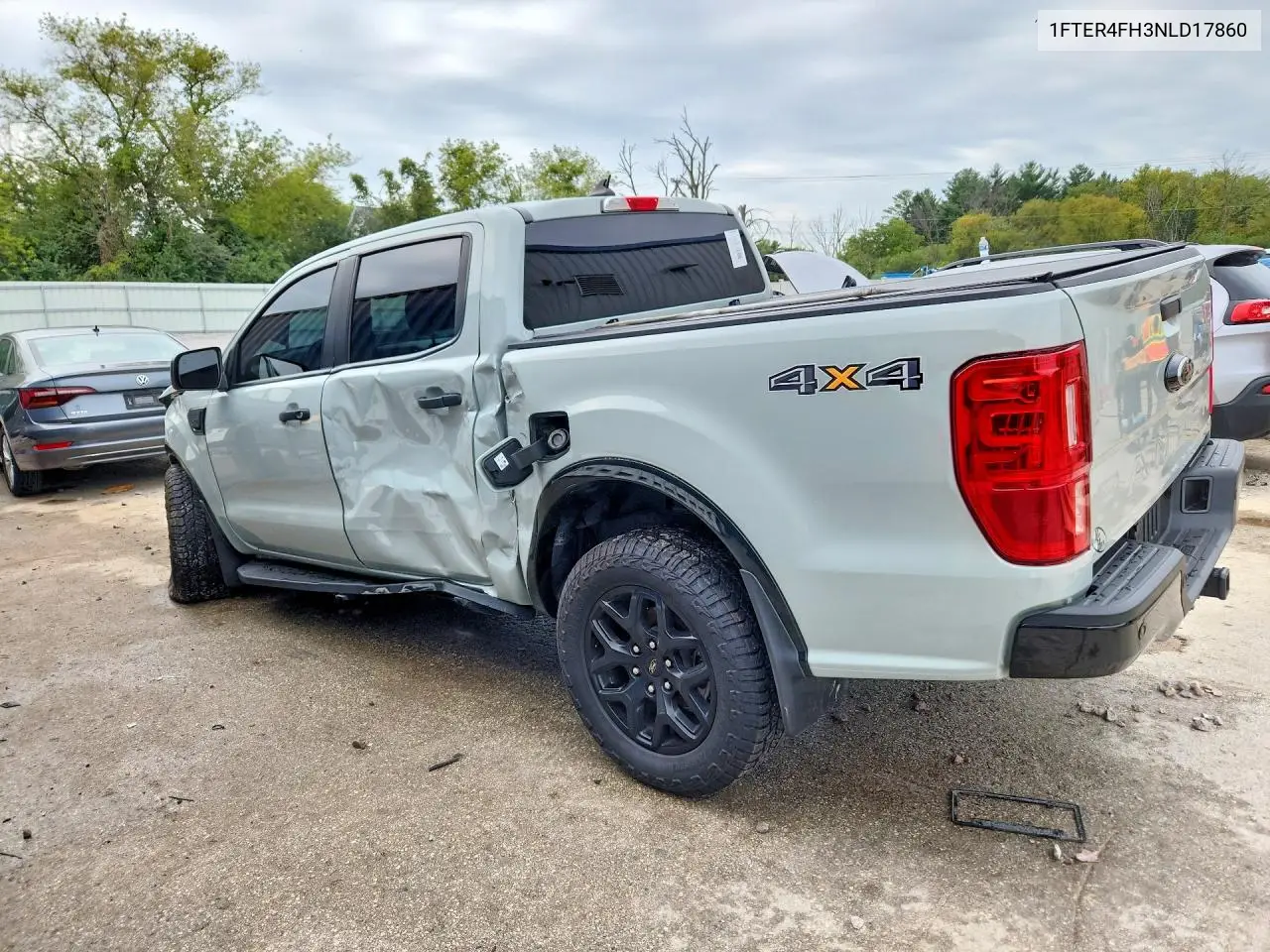 2022 FORD RANGER VIN 1FTER4FH3NLD17860 — фото 2