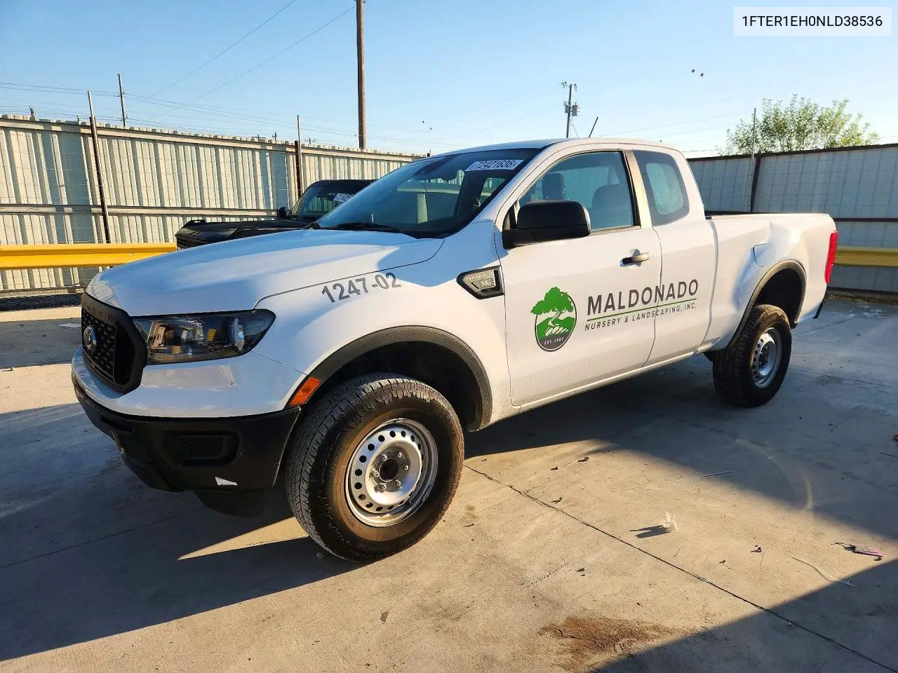 FORD RANGER 2022, VIN 1FTER1EH0NLD38536
