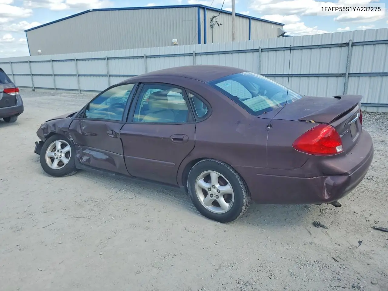 2000 FORD TAURUS VIN 1FAFP55S1YA232275 — фото 2