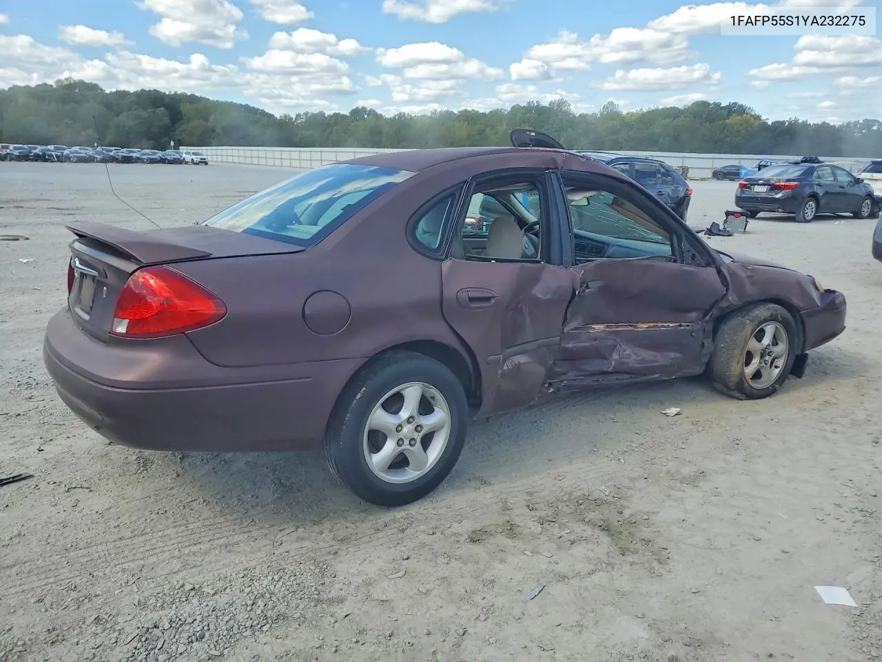 2000 FORD TAURUS VIN 1FAFP55S1YA232275 — фото 3
