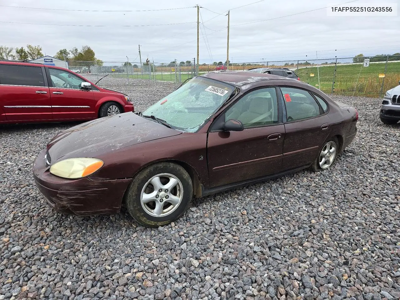 FORD TAURUS 2001, VIN 1FAFP55251G243556