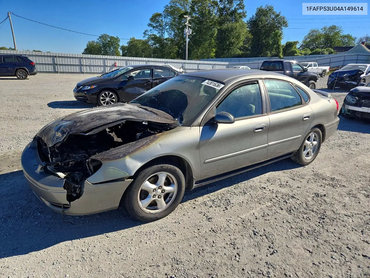 FORD TAURUS 2004, VIN 1FAFP53U04A149614