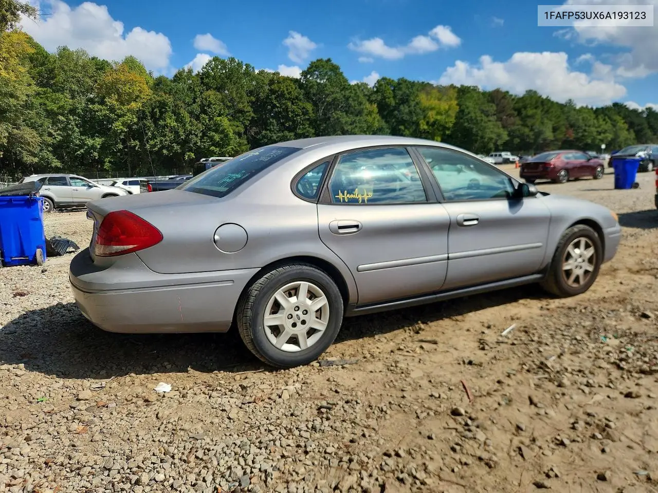 2006 FORD TAURUS VIN 1FAFP53UX6A193123 — фото 3