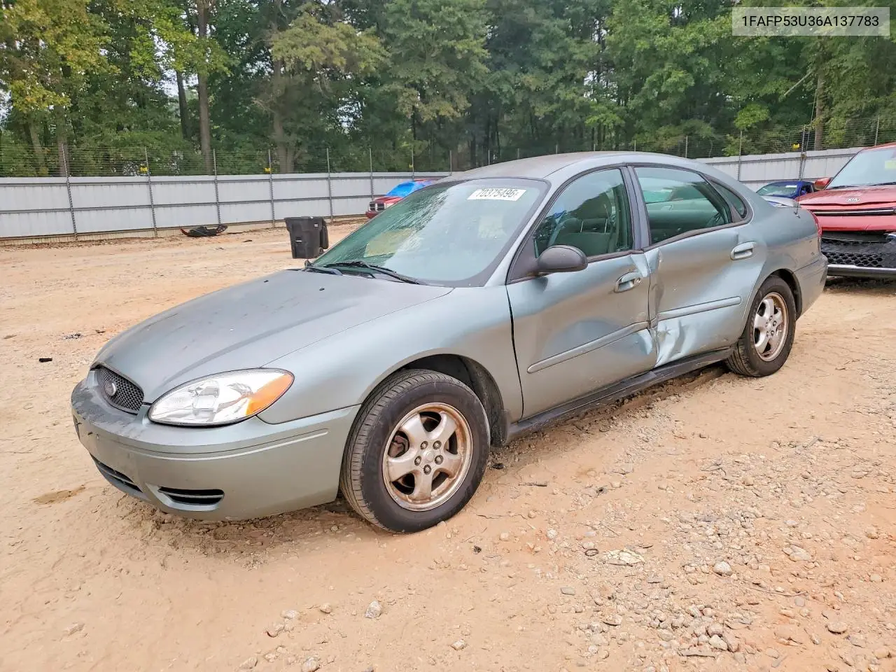 FORD TAURUS 2006, VIN 1FAFP53U36A137783