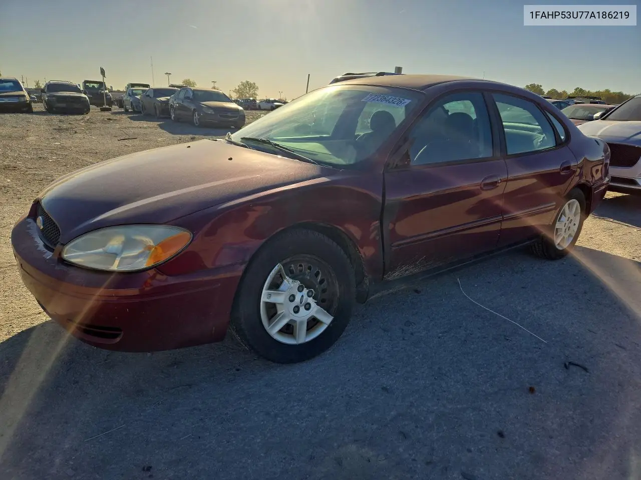 FORD TAURUS 2007, VIN 1FAHP53U77A186219