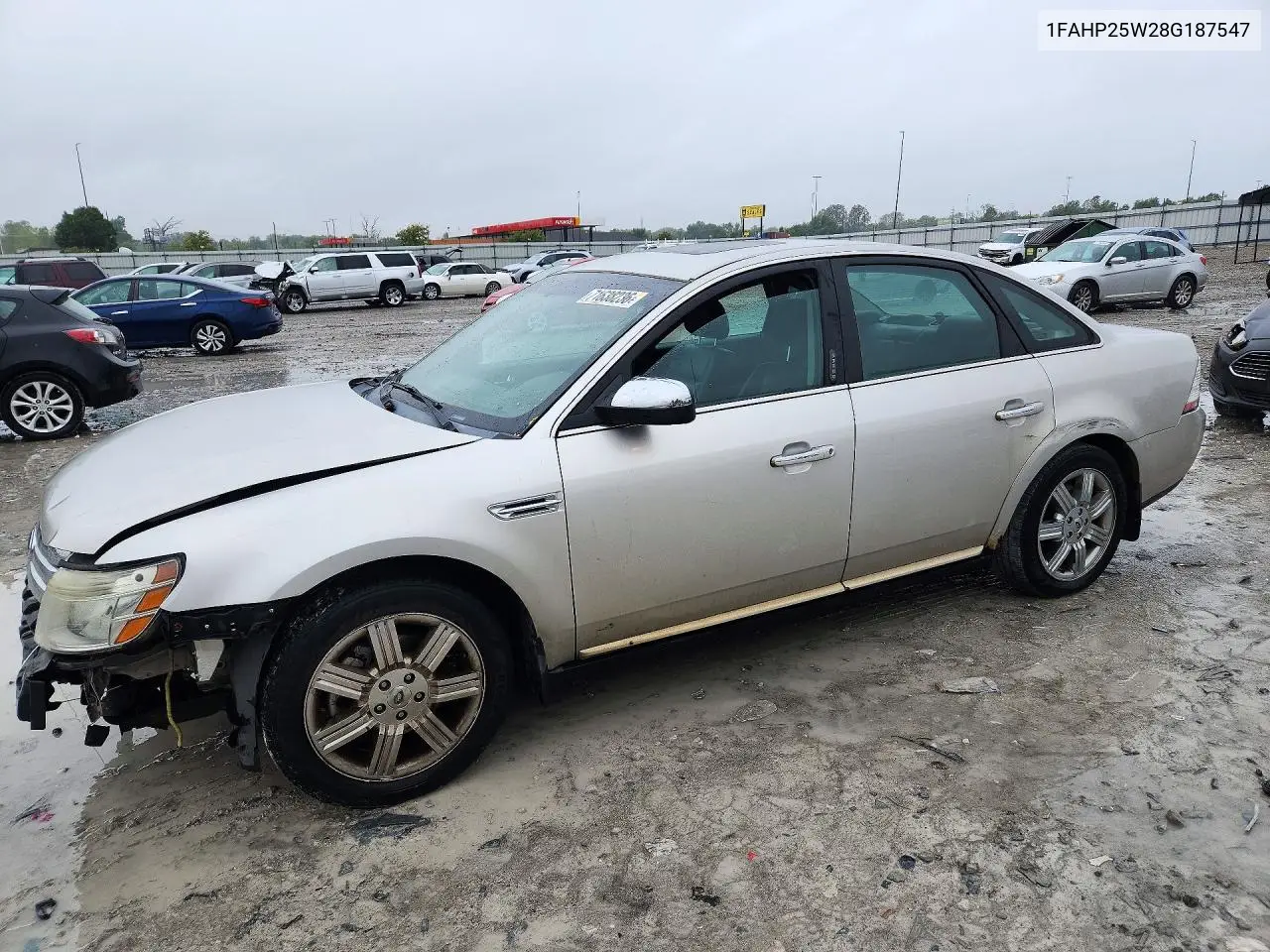 FORD TAURUS 2008, VIN 1FAHP25W28G187547