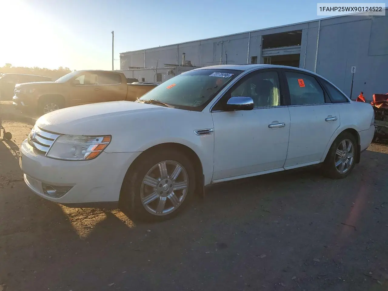 FORD TAURUS 2009, VIN 1FAHP25WX9G124522