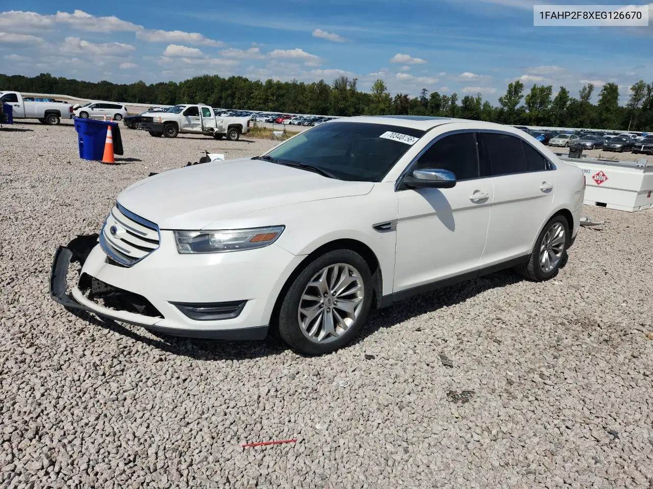 FORD TAURUS 2014, VIN 1FAHP2F8XEG126670