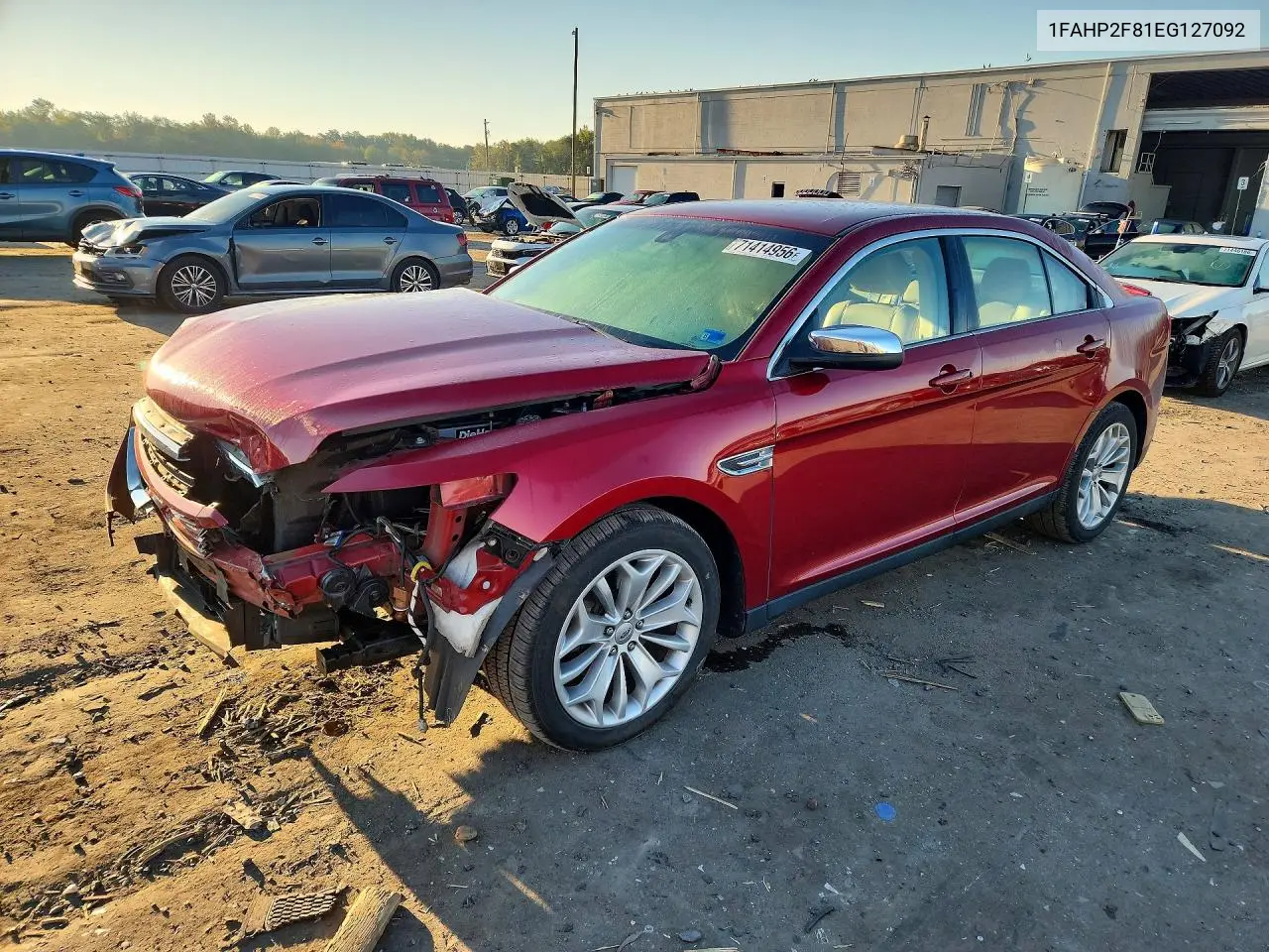 FORD TAURUS 2014, VIN 1FAHP2F81EG127092
