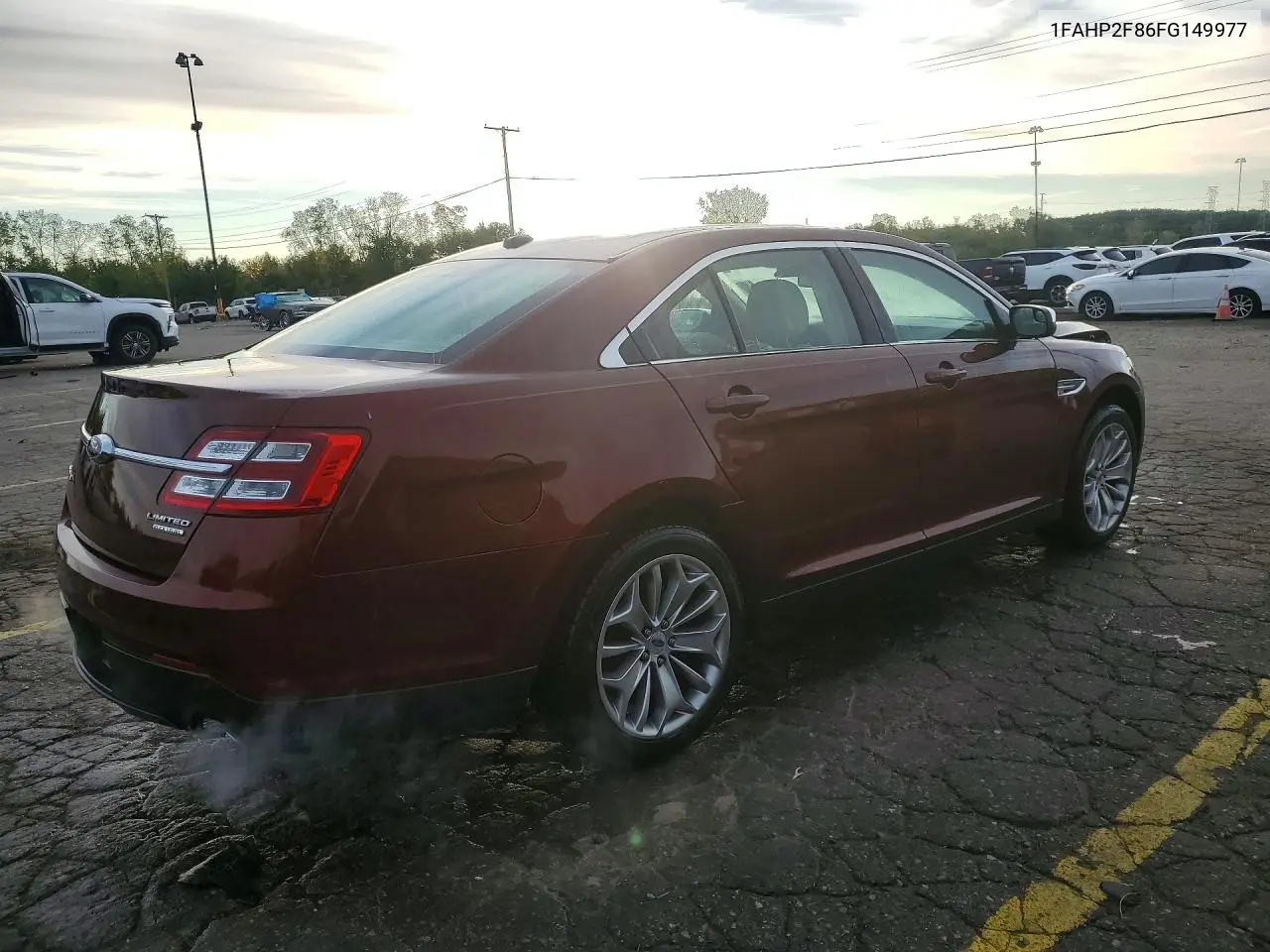 2015 FORD TAURUS VIN 1FAHP2F86FG149977 — фото 3