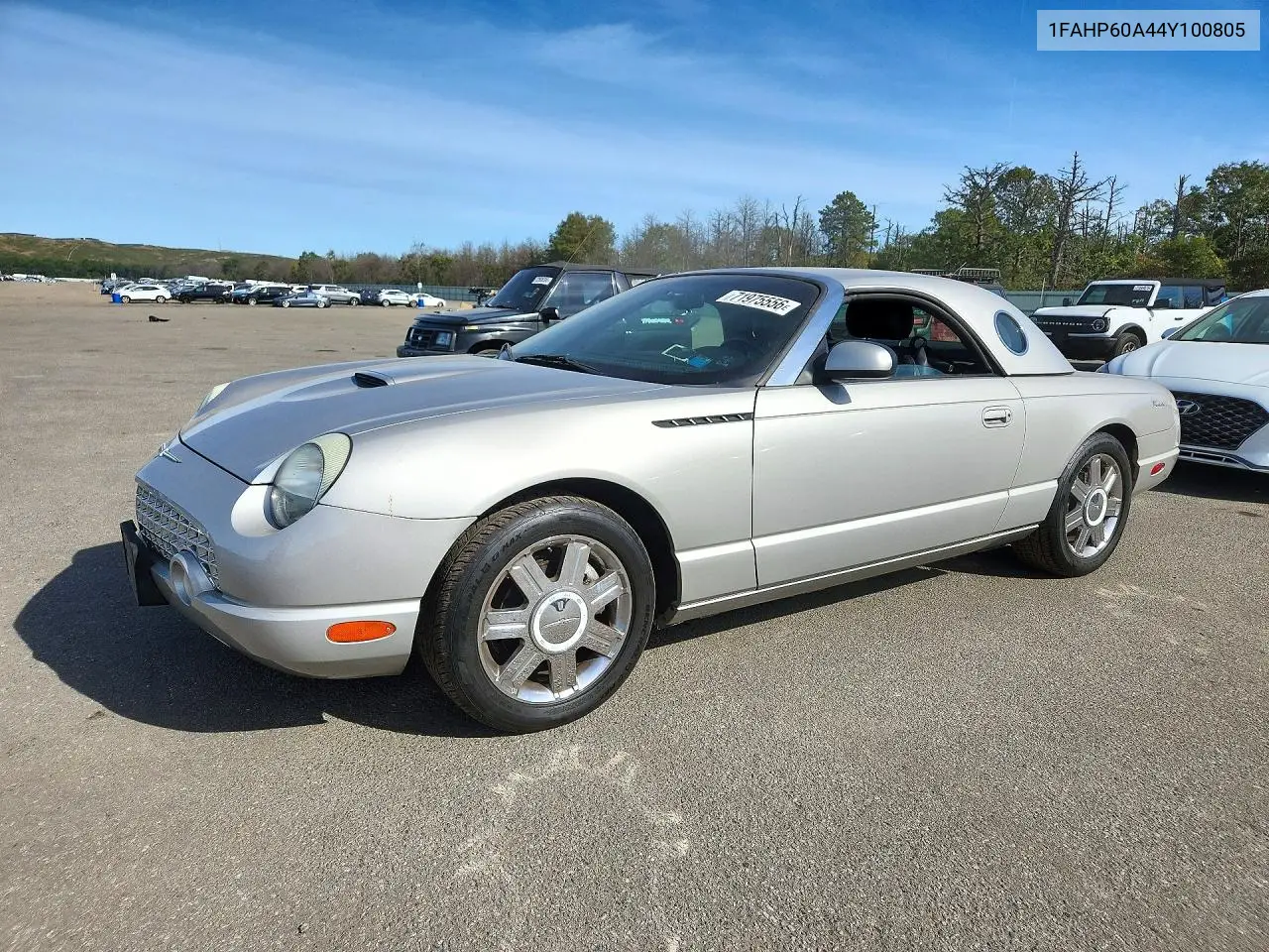 FORD THUNDERBIRD 2004, VIN 1FAHP60A44Y100805