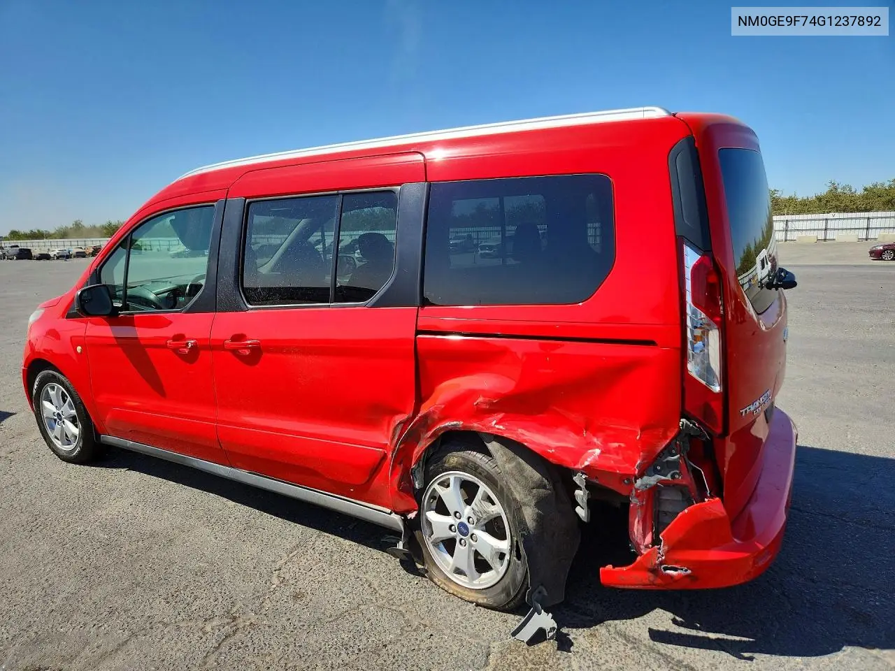 2016 FORD TRANSIT CONNECT VIN NM0GE9F74G1237892 — фото 2