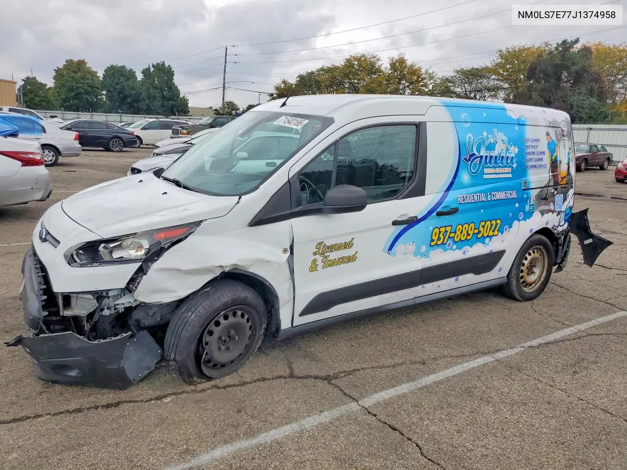 FORD TRANSIT CONNECT 2018, VIN NM0LS7E77J1374958