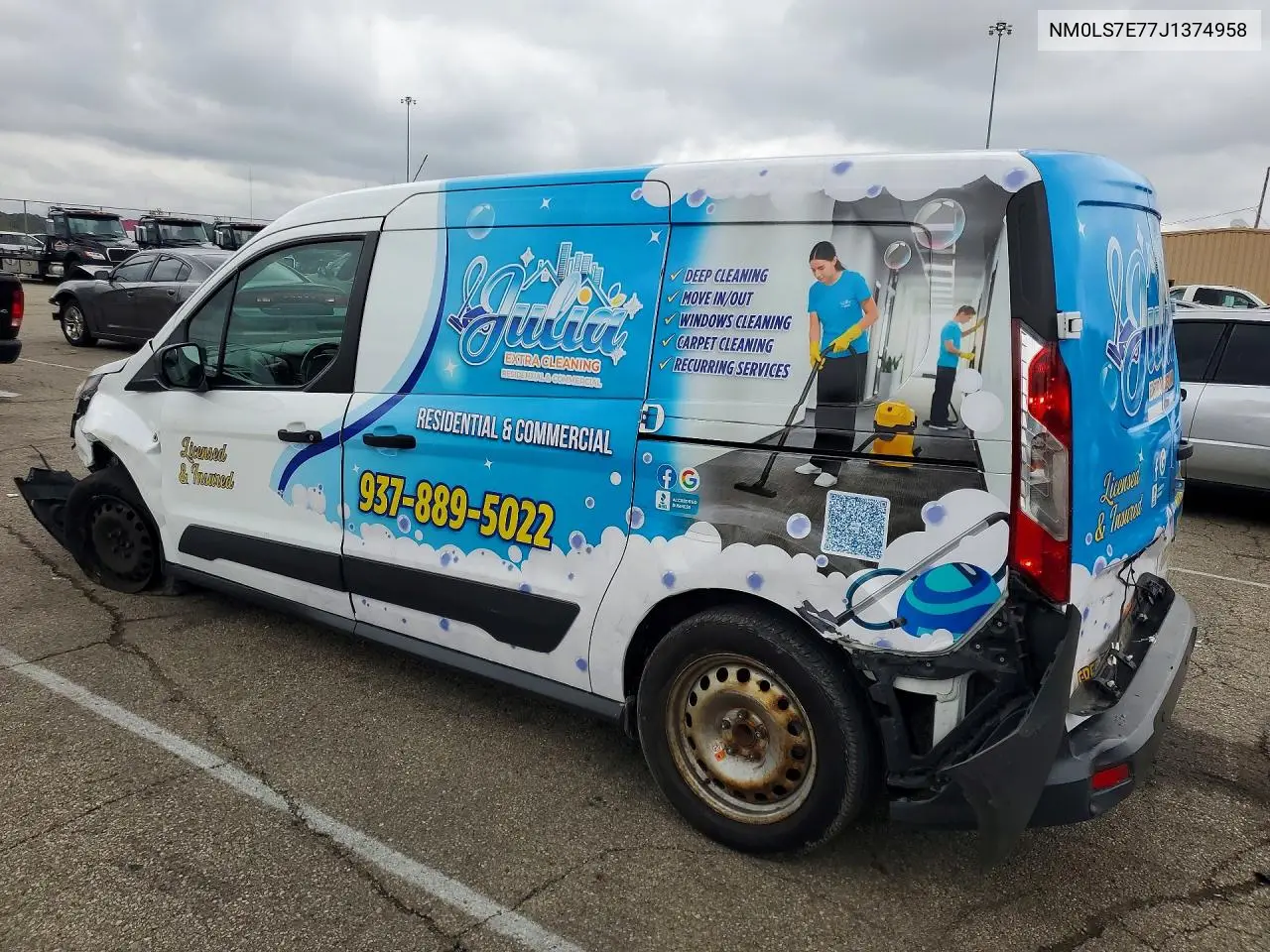 2018 FORD TRANSIT CONNECT VIN NM0LS7E77J1374958 — фото 2