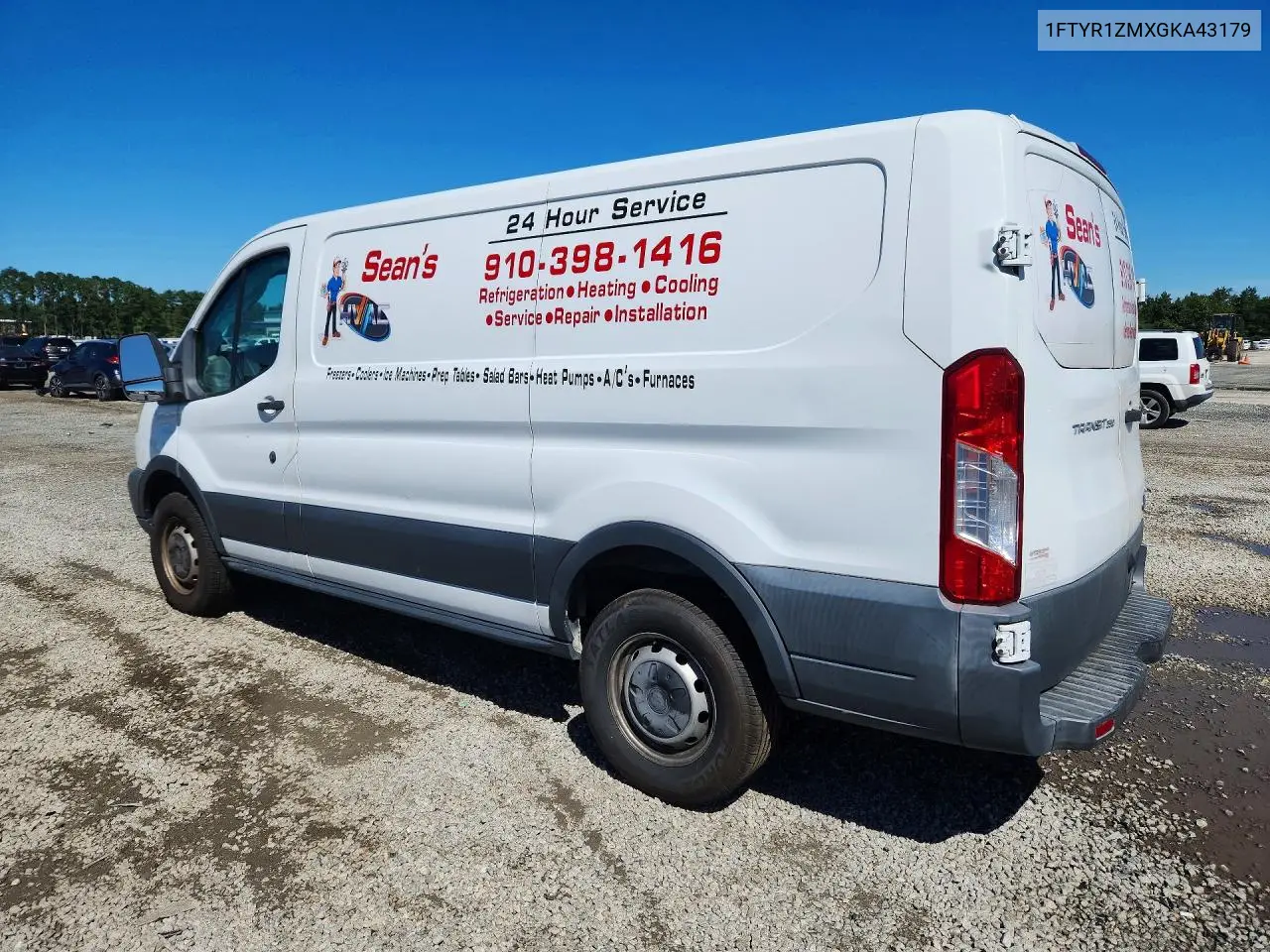 2016 FORD TRANSIT VIN 1FTYR1ZMXGKA43179 — фото 2