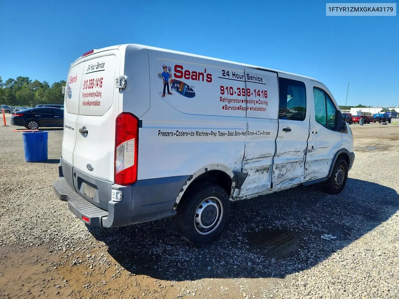 2016 FORD TRANSIT VIN 1FTYR1ZMXGKA43179 — фото 3