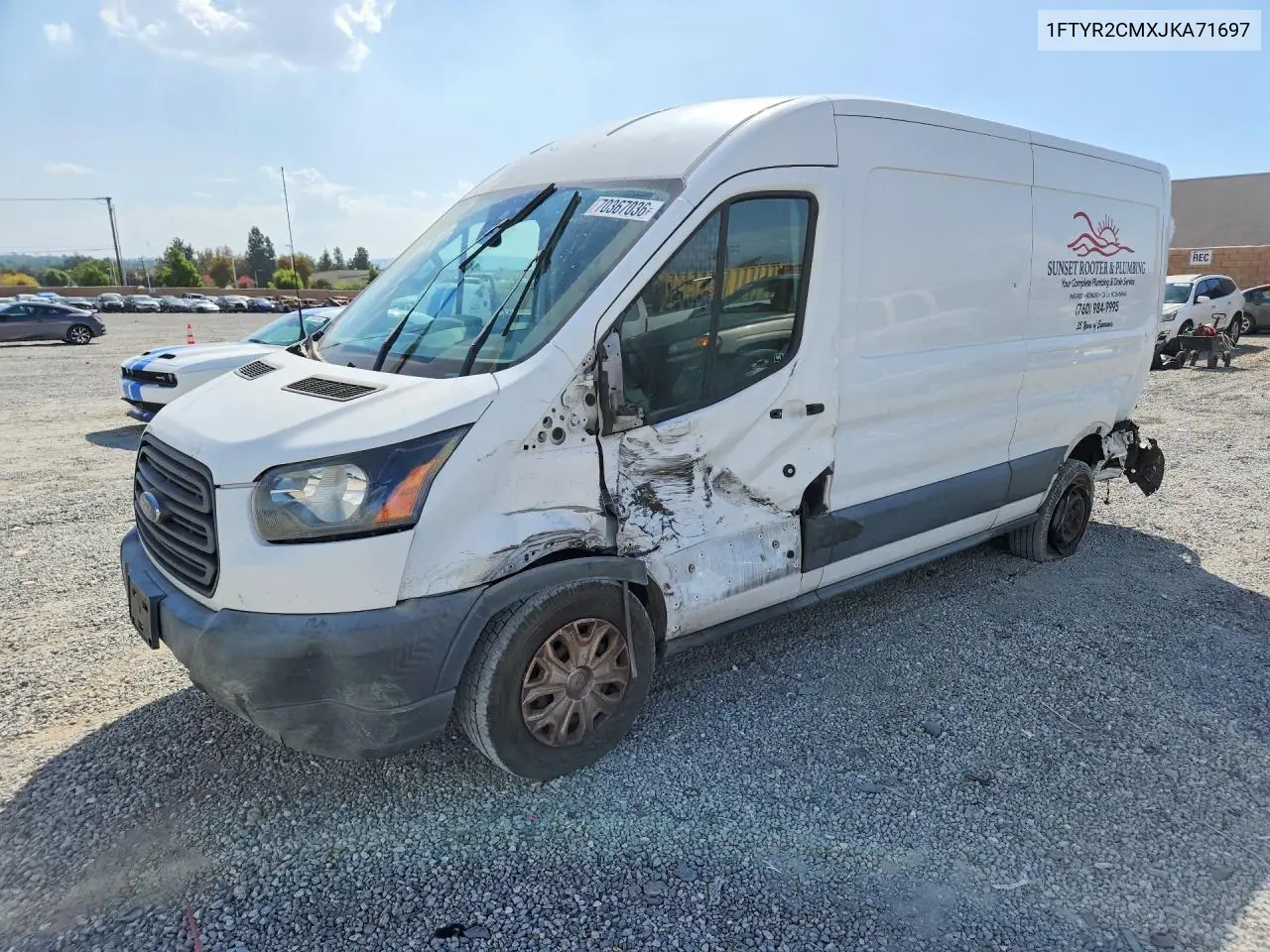 FORD TRANSIT 2018, VIN 1FTYR2CMXJKA71697
