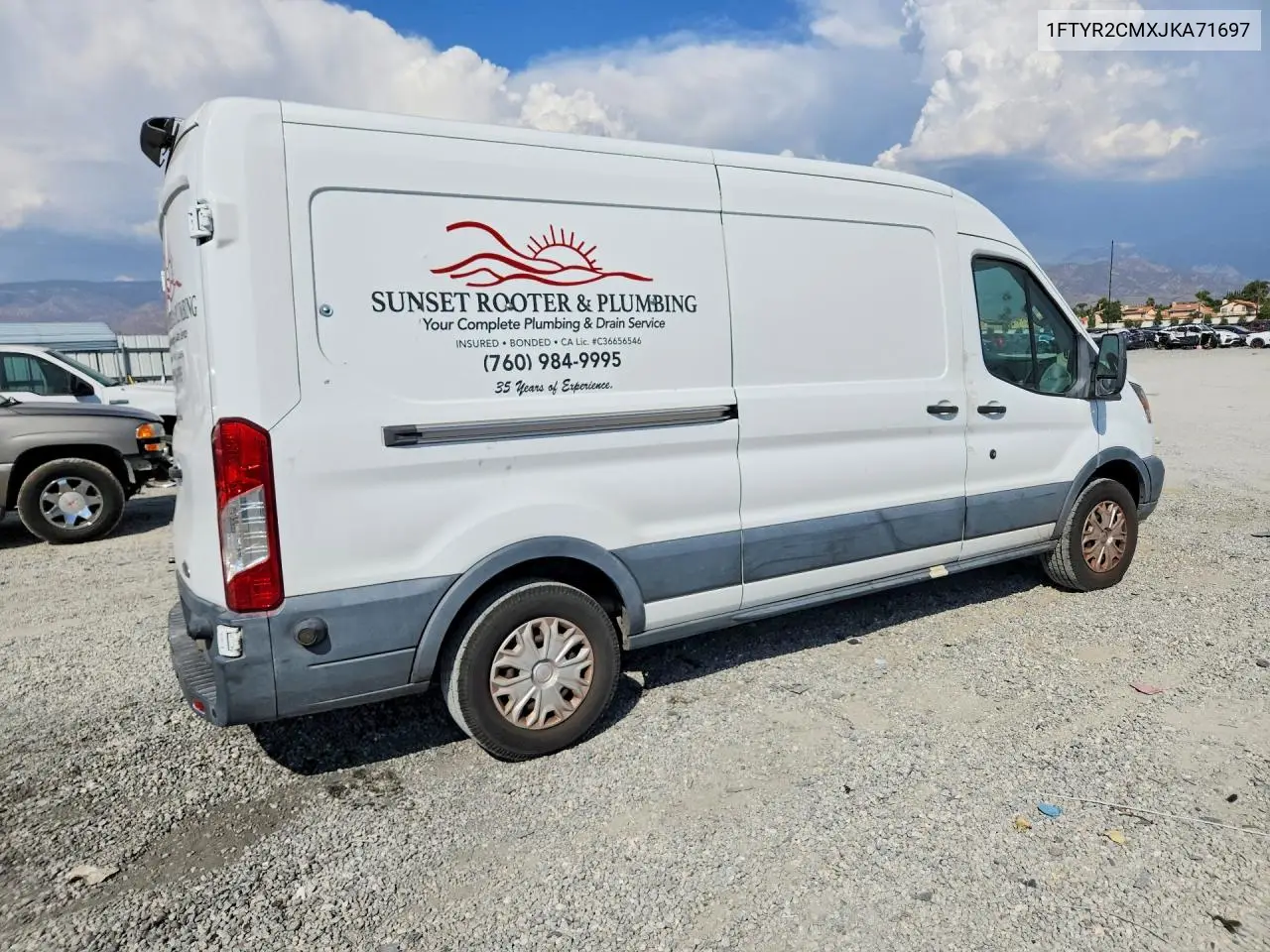 2018 FORD TRANSIT VIN 1FTYR2CMXJKA71697 — фото 3