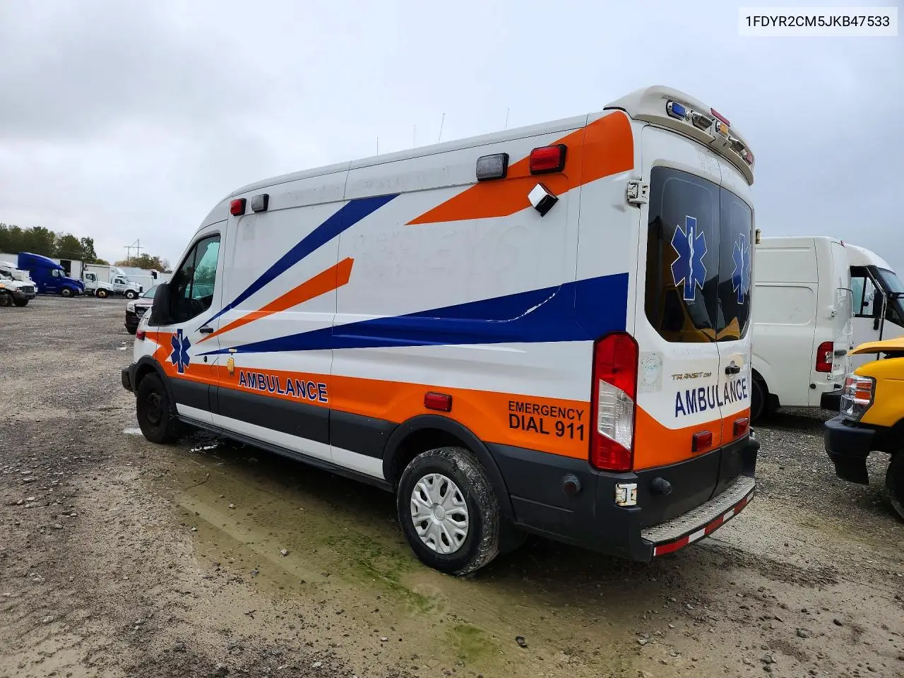 2018 FORD TRANSIT VIN 1FDYR2CM5JKB47533 — фото 2