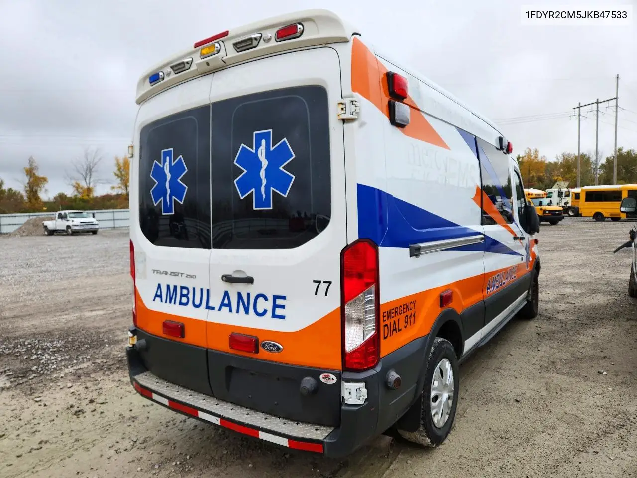 2018 FORD TRANSIT VIN 1FDYR2CM5JKB47533 — фото 3