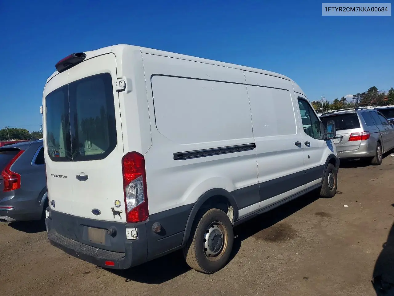 2019 FORD TRANSIT VIN 1FTYR2CM7KKA00684 — фото 3