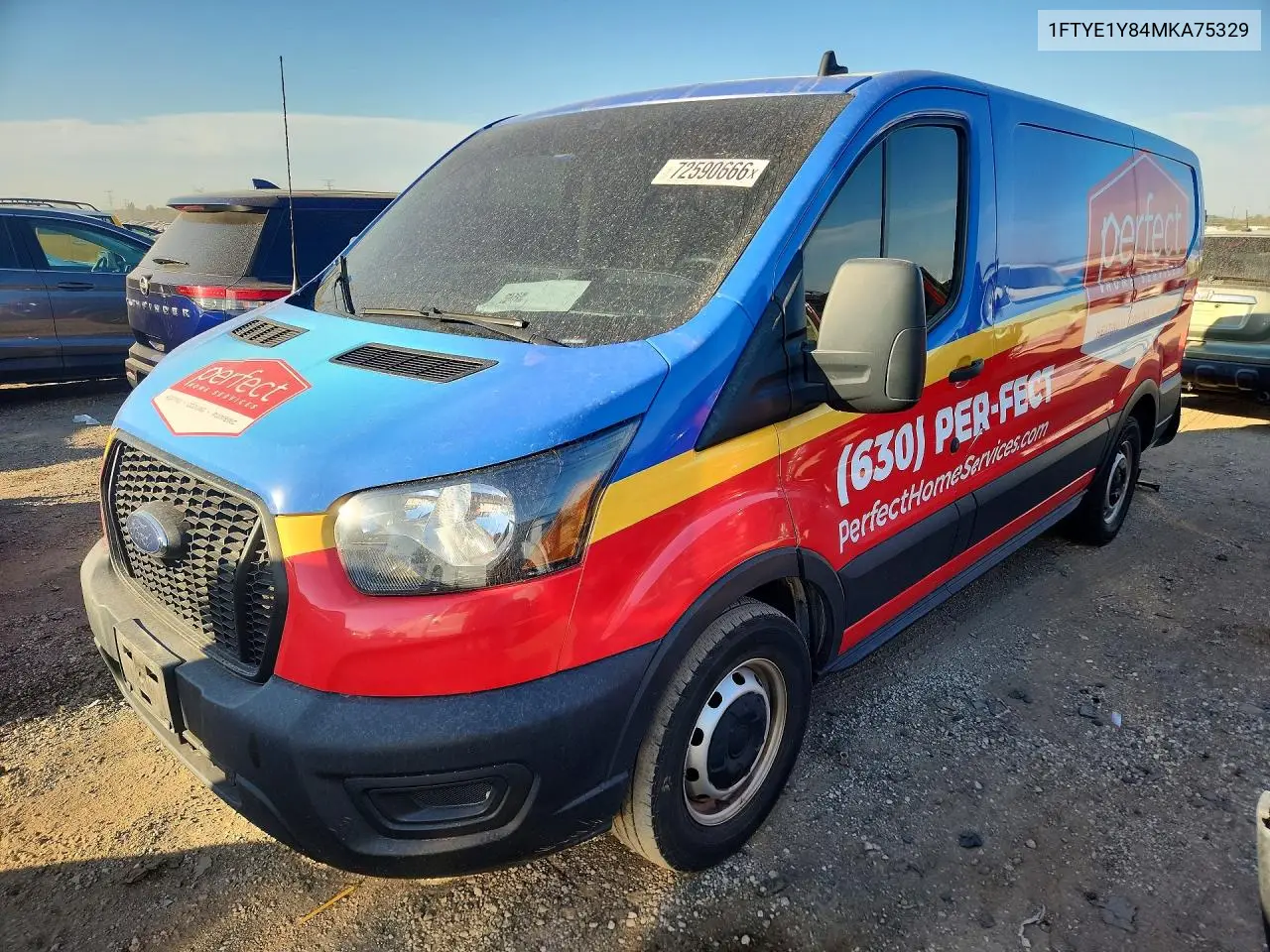 FORD TRANSIT 2021, VIN 1FTYE1Y84MKA75329
