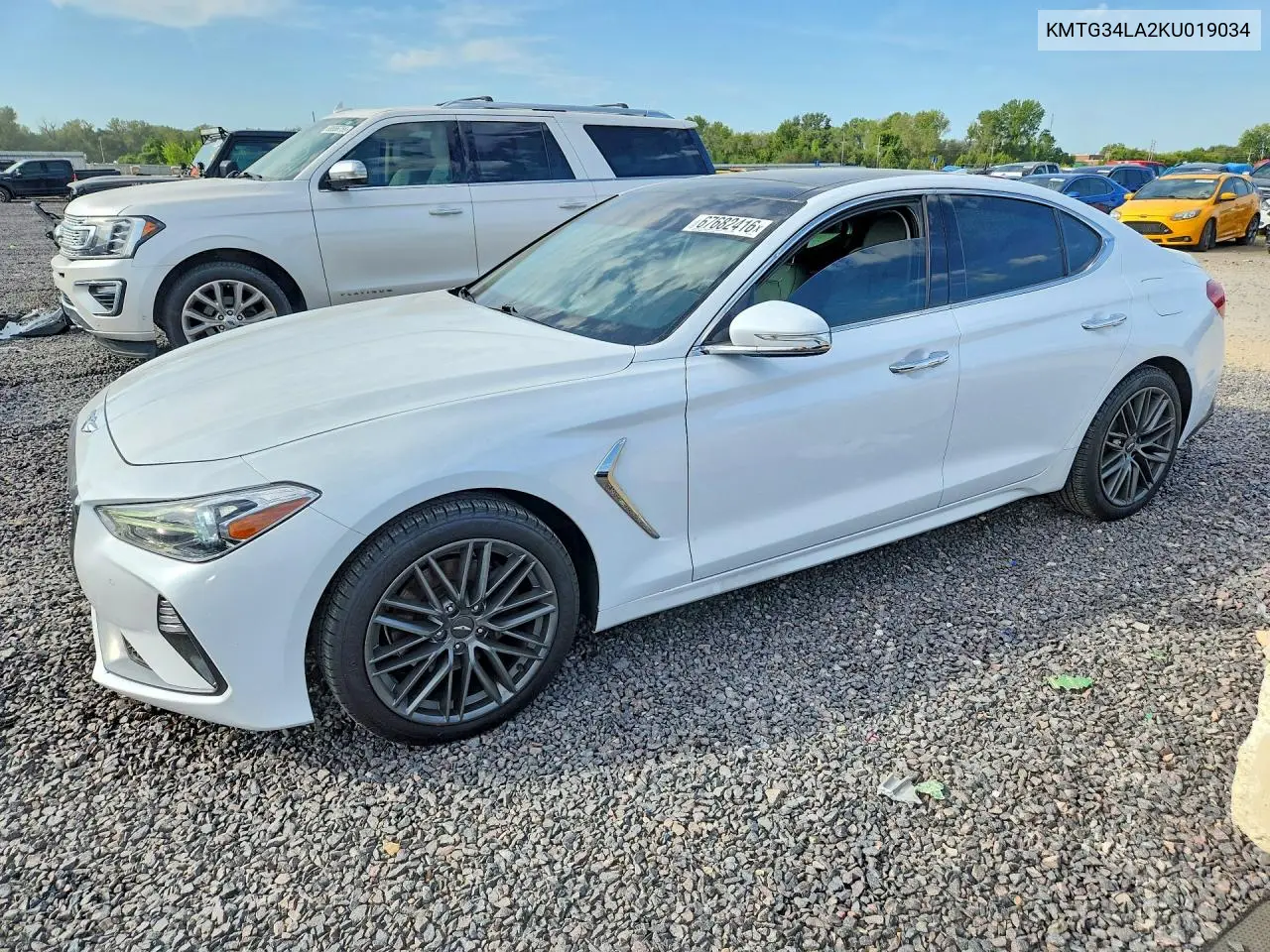 GENESIS G70 2019, VIN KMTG34LA2KU019034