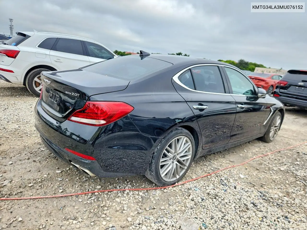 2021 GENESIS G70 VIN KMTG34LA3MU076152 — фото 3