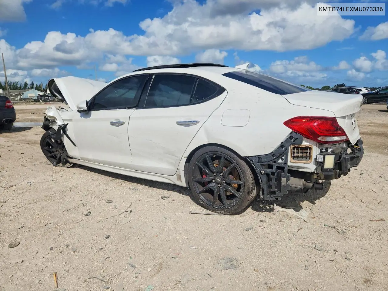 2021 GENESIS G70 VIN KMTG74LEXMU073336 — фото 2