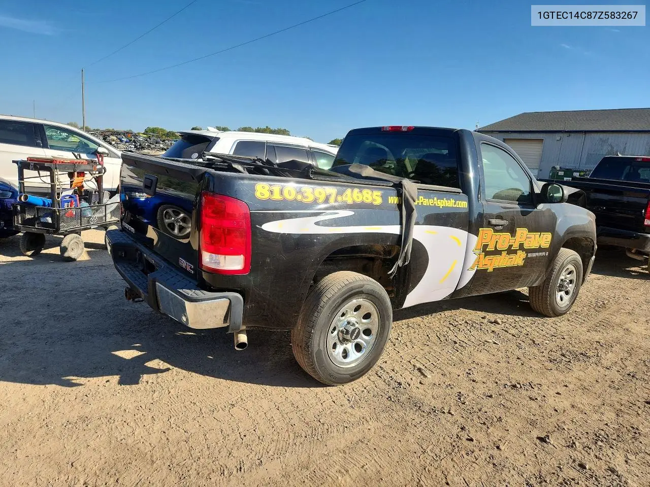 2007 GMC SIERRA VIN 1GTEC14C87Z583267 — фото 3