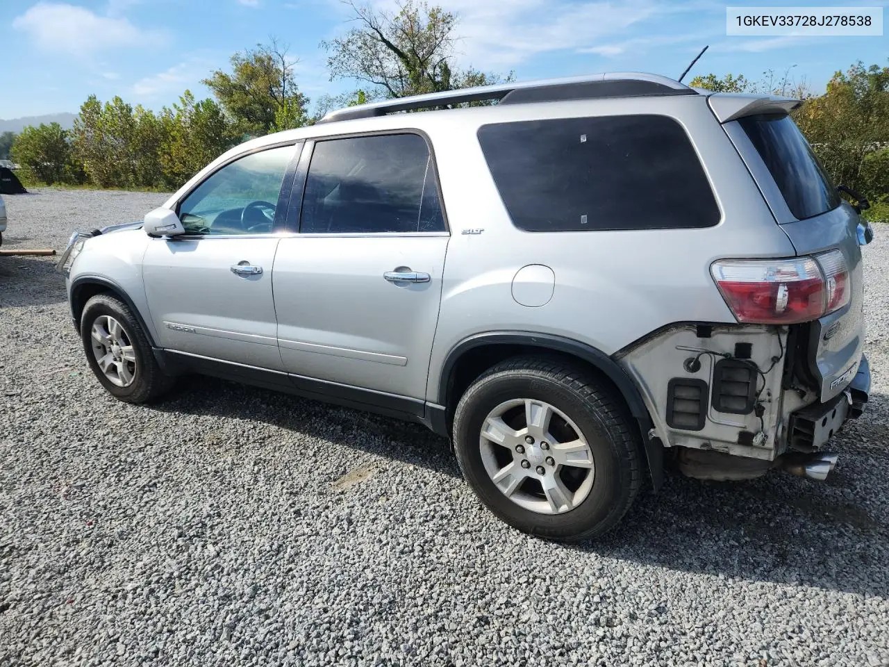 2008 GMC ACADIA VIN 1GKEV33728J278538 — фото 2