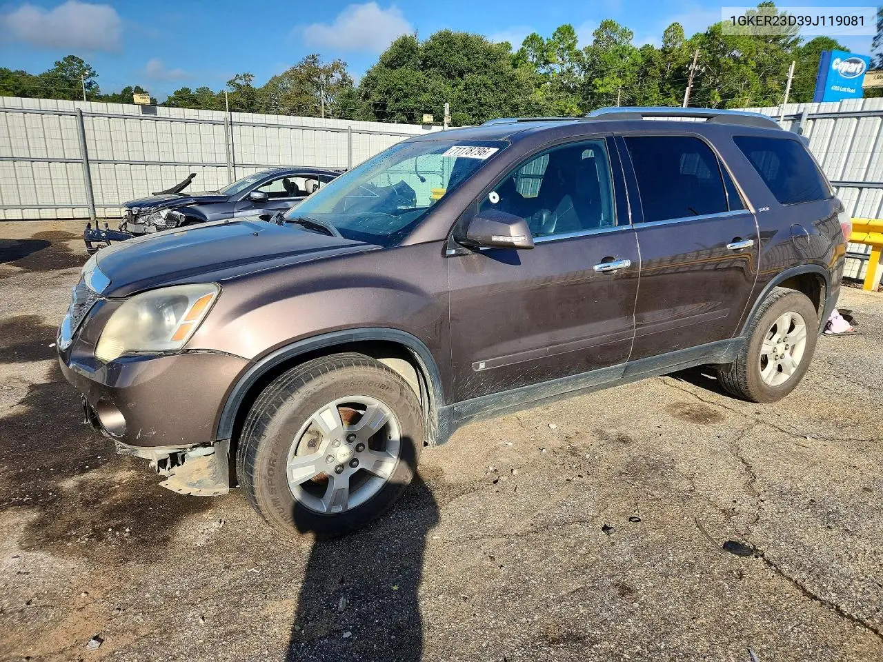 GMC ACADIA 2009, VIN 1GKER23D39J119081