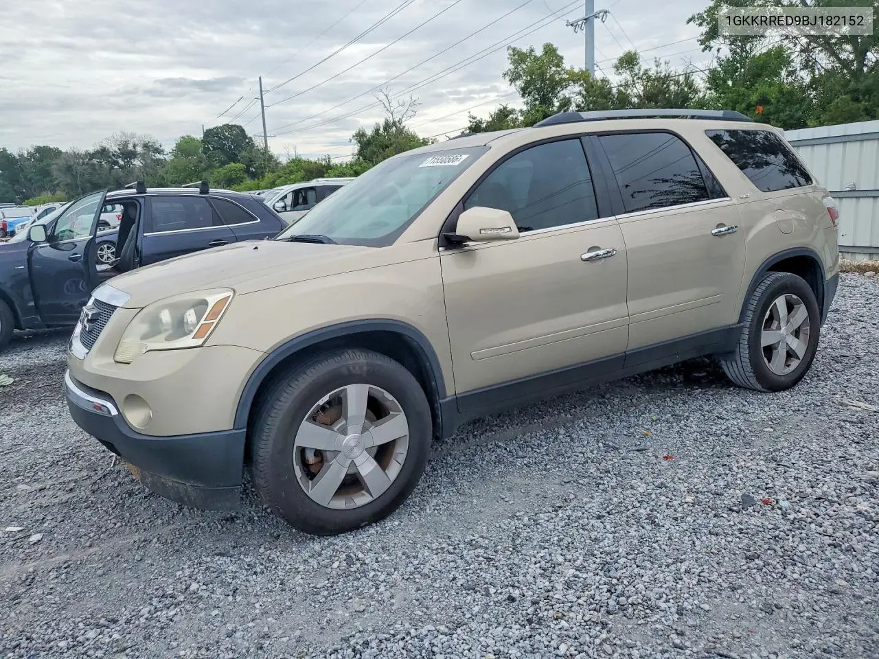 GMC ACADIA 2011, VIN 1GKKRRED9BJ182152