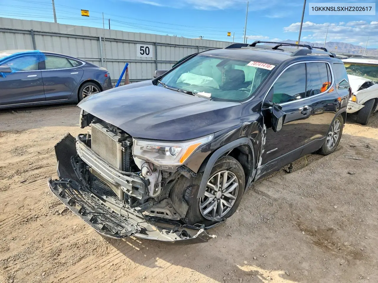 GMC ACADIA 2017, VIN 1GKKNSLSXHZ202617