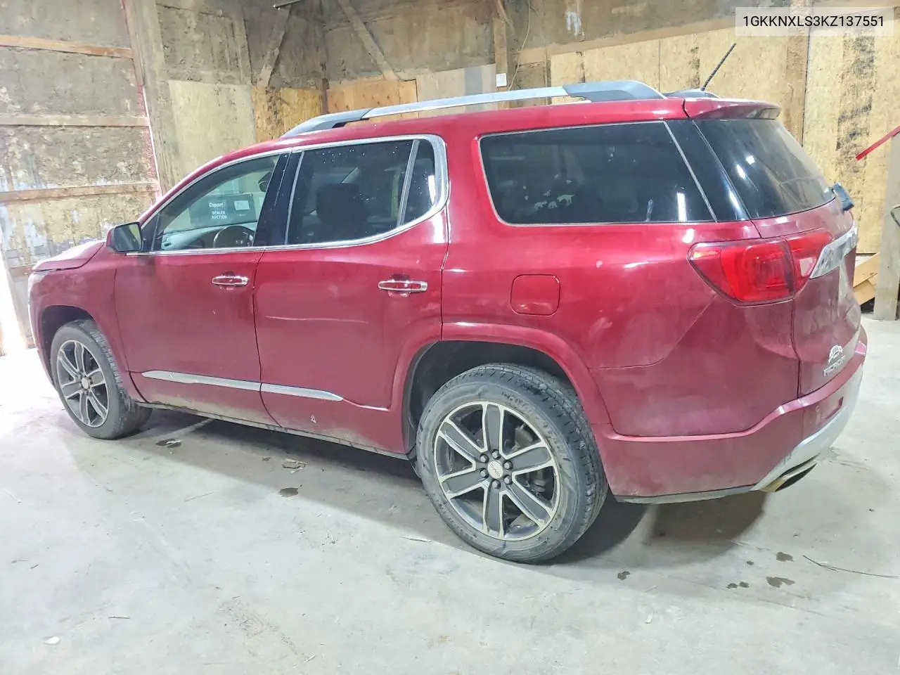 2019 GMC ACADIA VIN 1GKKNXLS3KZ137551 — фото 2