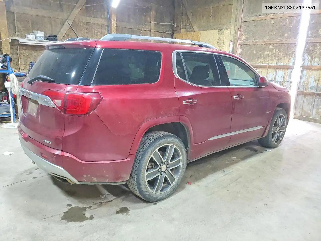 2019 GMC ACADIA VIN 1GKKNXLS3KZ137551 — фото 3