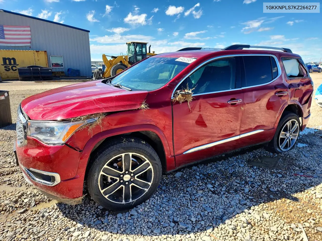 GMC ACADIA 2019, VIN 1GKKNPLS7KZ266277