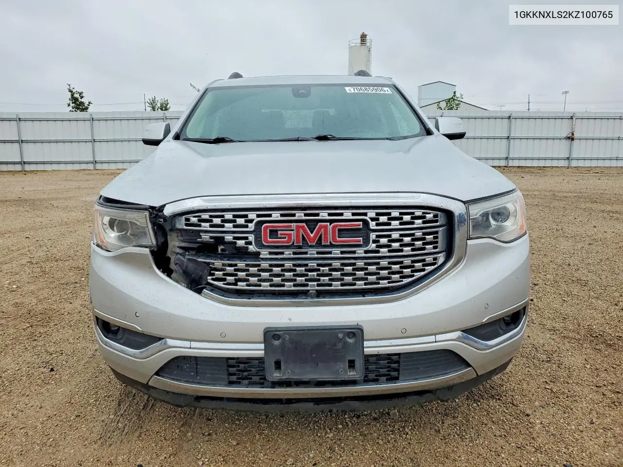 2019 GMC ACADIA VIN 1GKKNXLS2KZ100765 — фото 5
