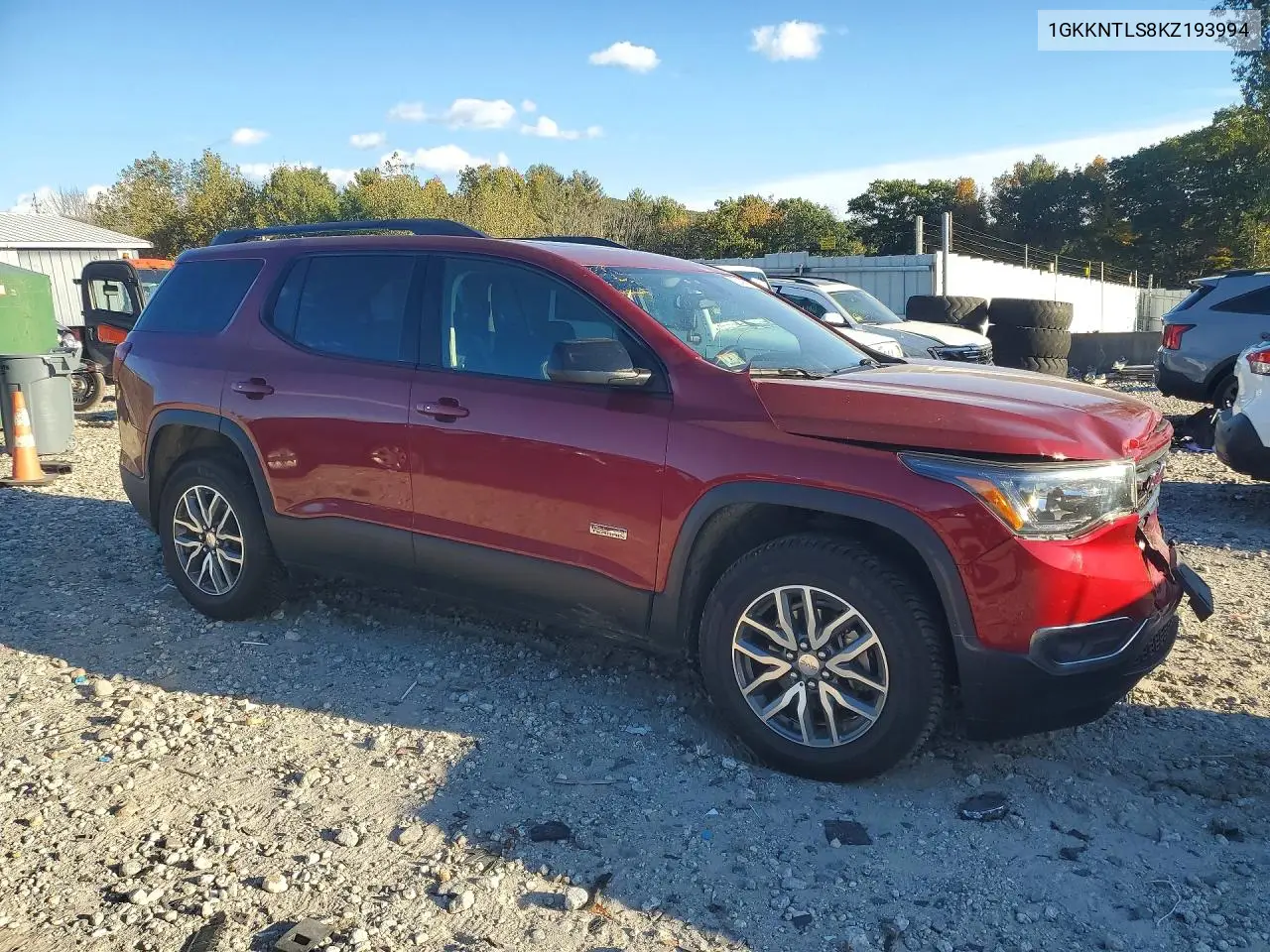 2019 GMC ACADIA VIN 1GKKNTLS8KZ193994 — фото 4