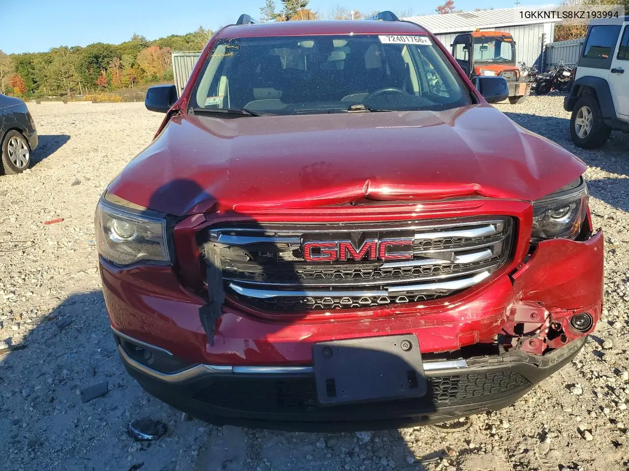 2019 GMC ACADIA VIN 1GKKNTLS8KZ193994 — фото 5