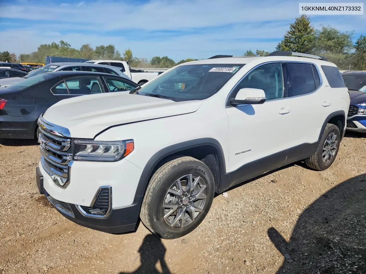 GMC ACADIA 2022, VIN 1GKKNML40NZ173332