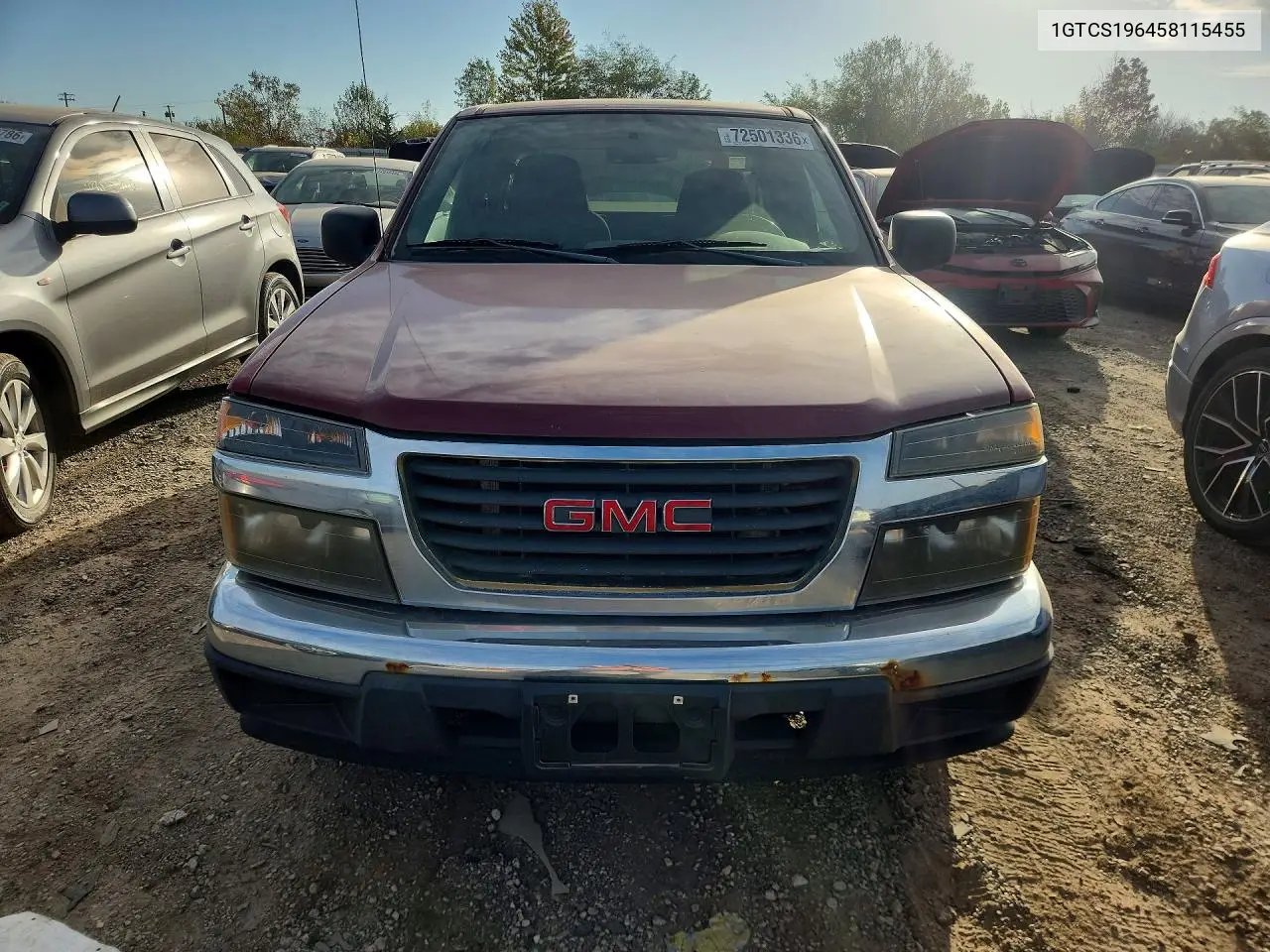 2005 GMC CANYON VIN 1GTCS196458115455 — фото 5