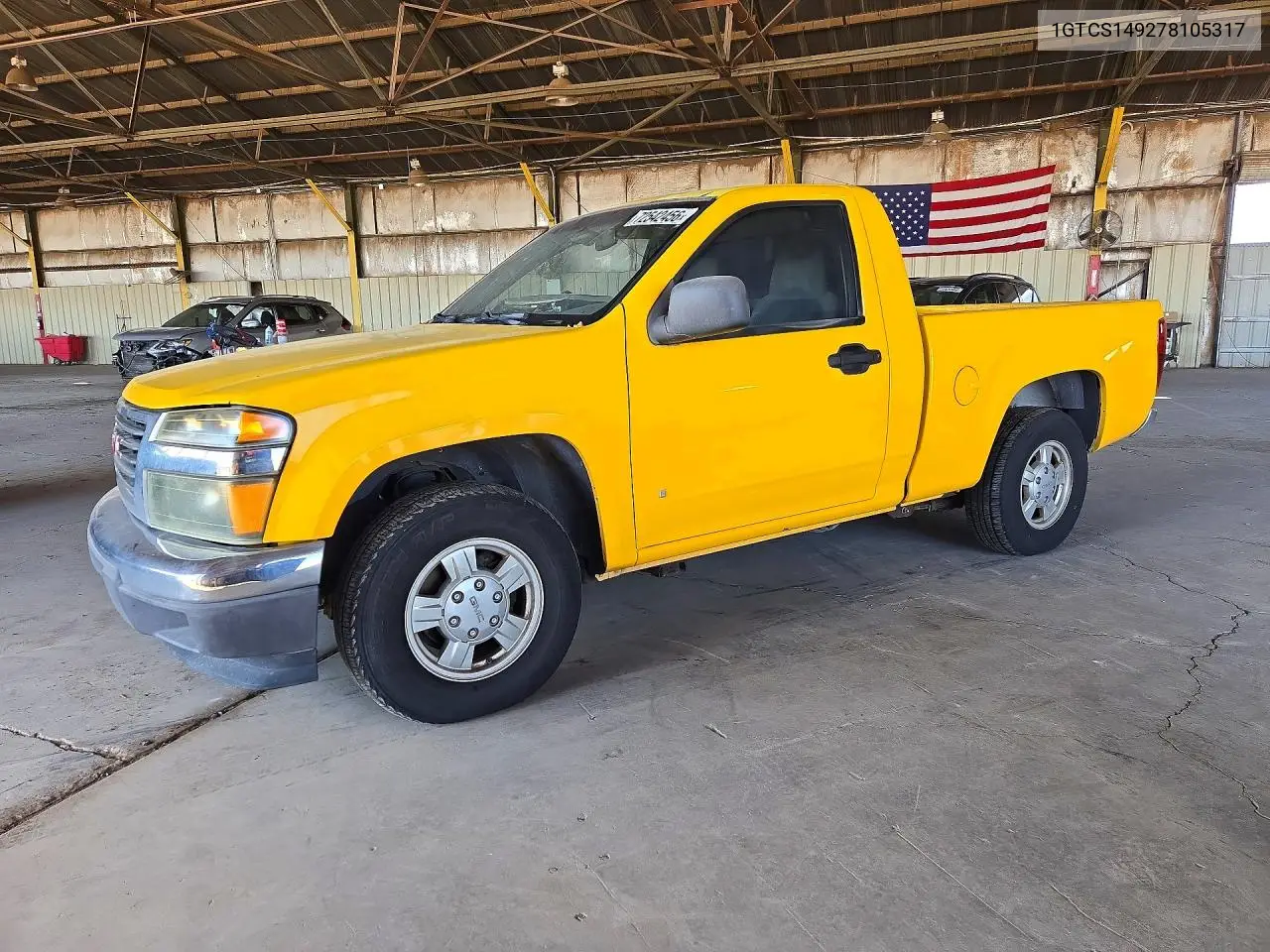 GMC CANYON 2007, VIN 1GTCS149278105317