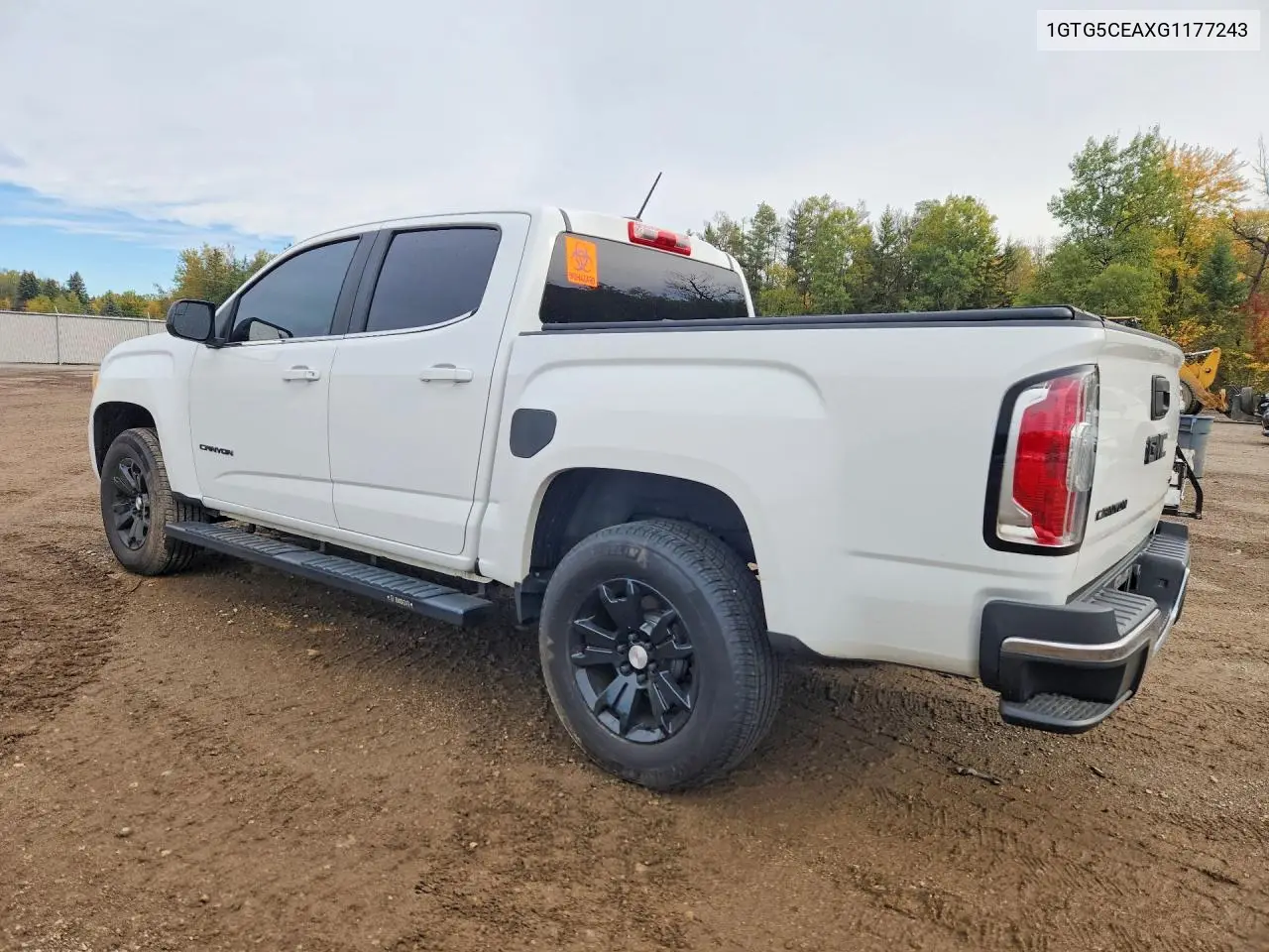 2016 GMC CANYON VIN 1GTG5CEAXG1177243 — фото 2