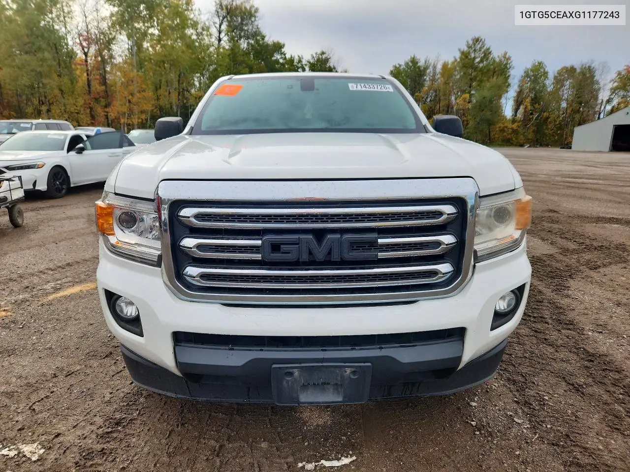 2016 GMC CANYON VIN 1GTG5CEAXG1177243 — фото 5
