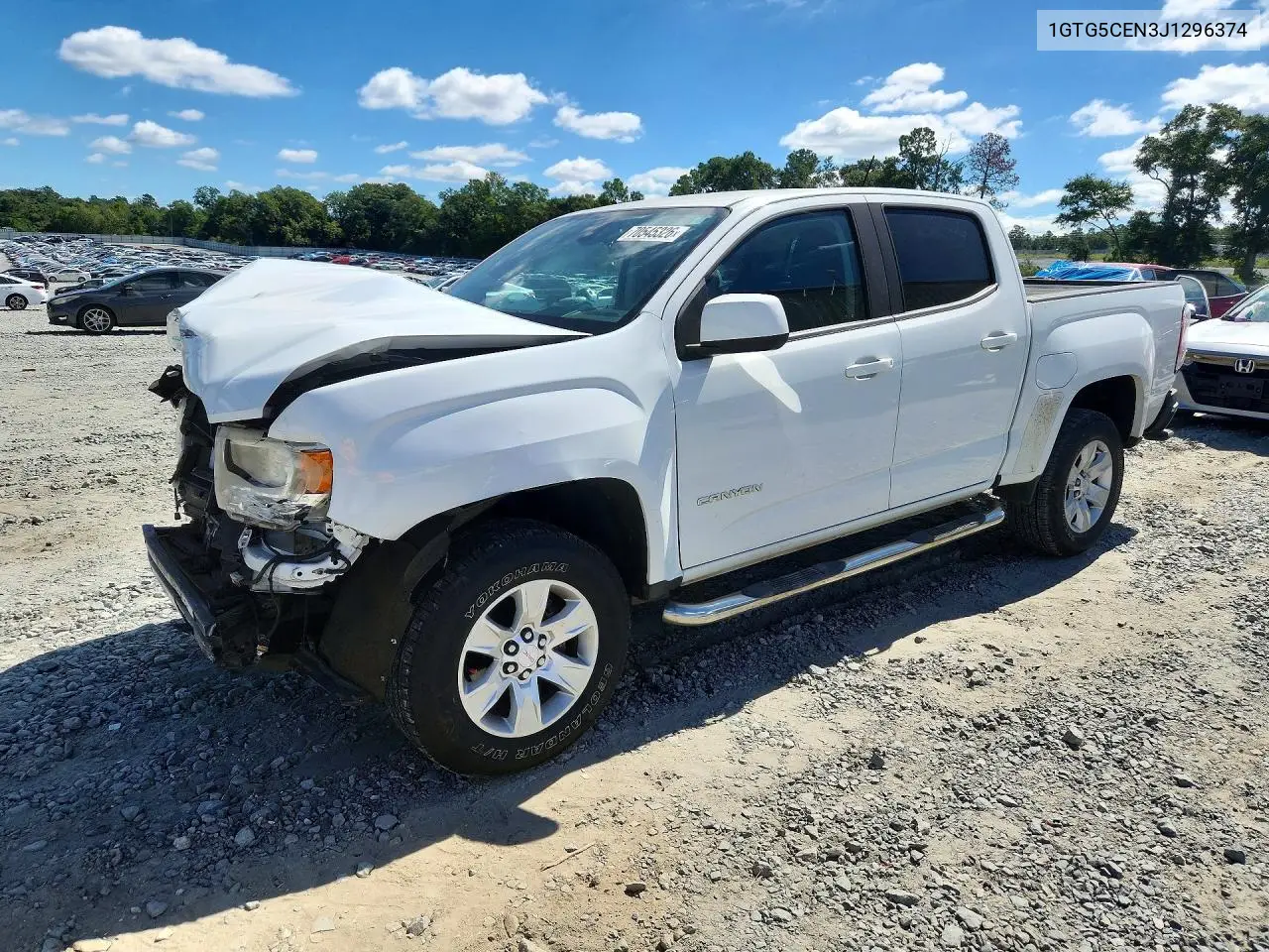 GMC CANYON 2018, VIN 1GTG5CEN3J1296374