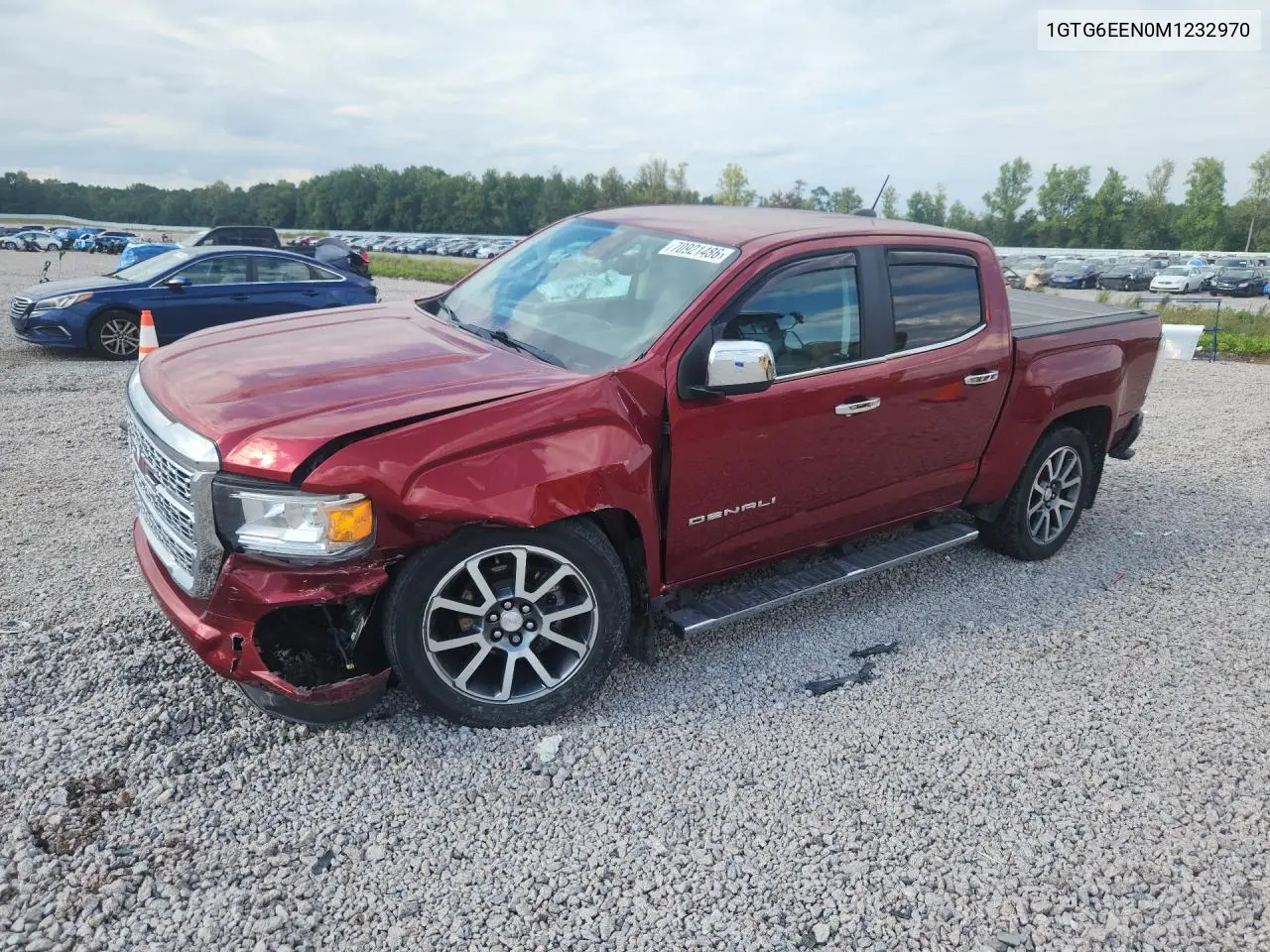 GMC CANYON 2021, VIN 1GTG6EEN0M1232970