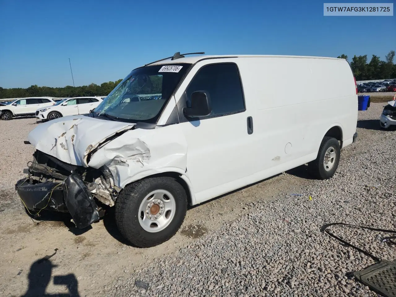 GMC SAVANA 2019, VIN 1GTW7AFG3K1281725