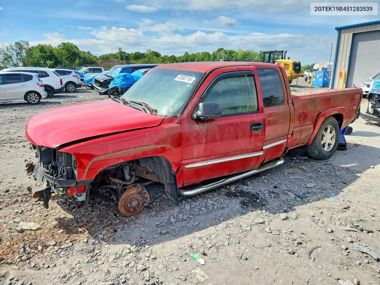 GMC SIERRA 2005, VIN 2GTEK19B451283539