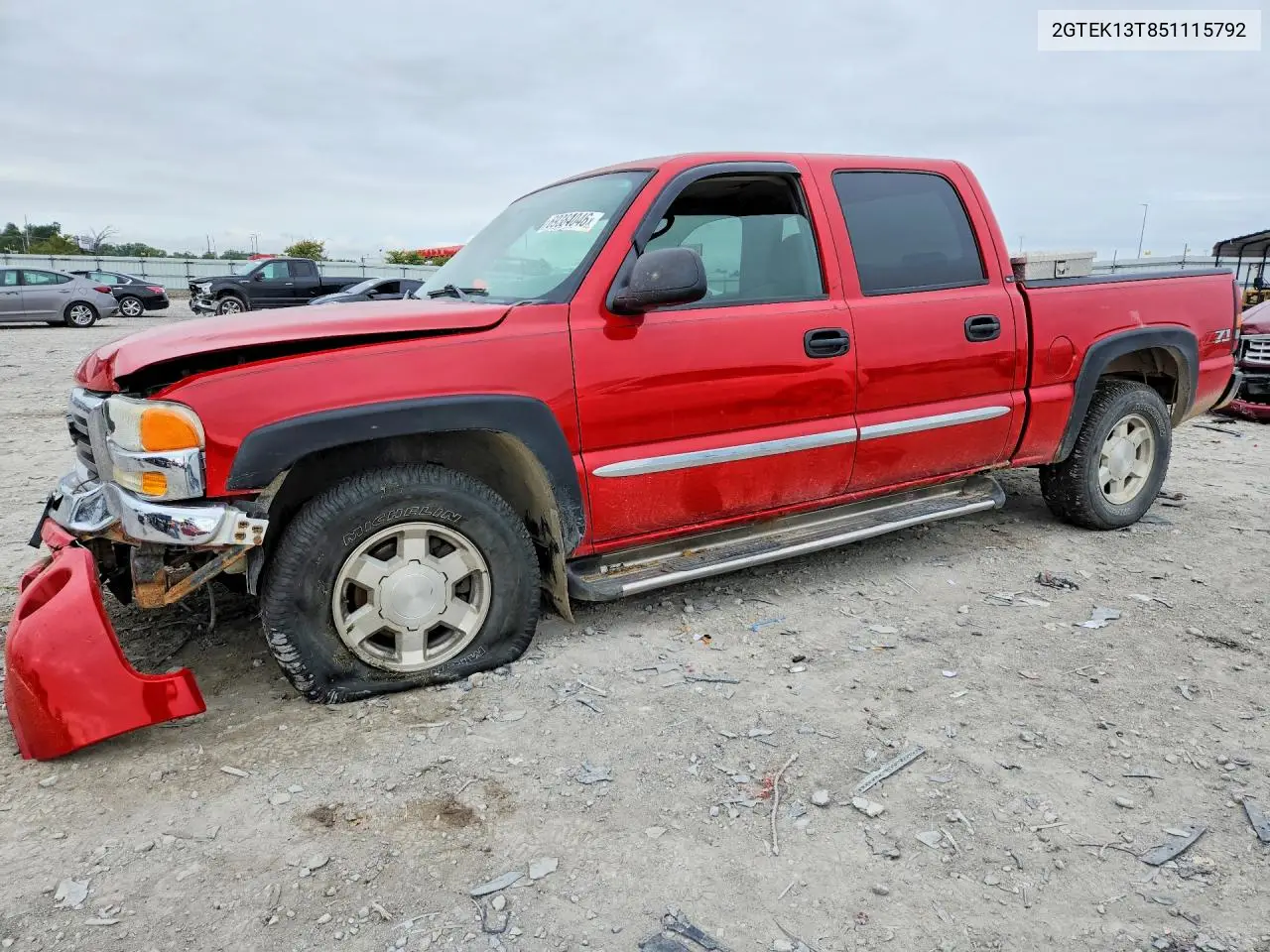GMC SIERRA 2005, VIN 2GTEK13T851115792